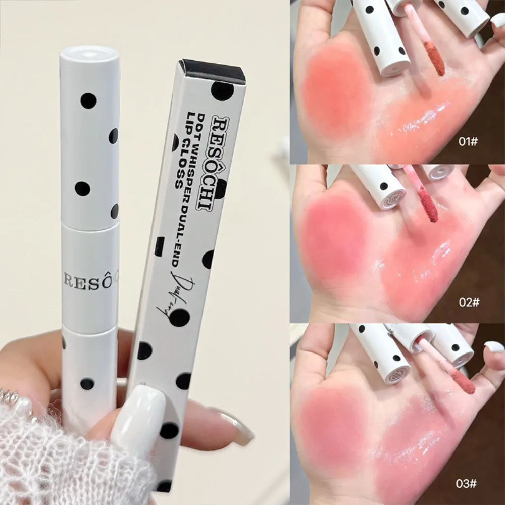 Dual-Ended Glossy Matte Lip Glaze